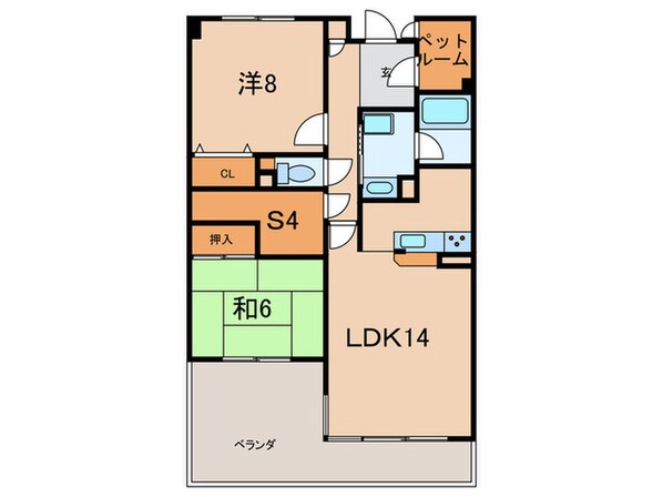 白鷹苦楽園マンションの物件間取画像